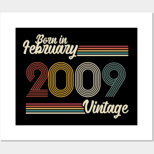 Vintage Born in February 2009 Posters and Art